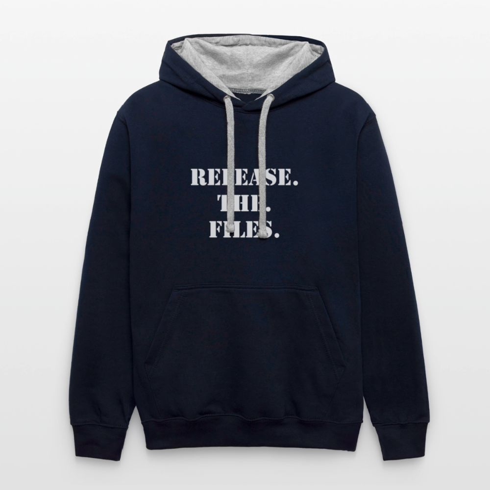 Release The Files - Unisex Hoodie - navy/heather gray